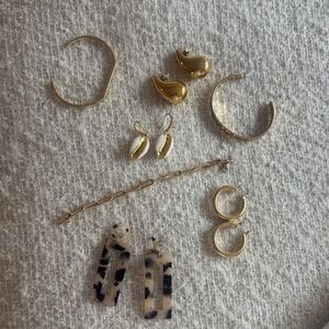 Gold and Tortoise Shell Women Jewelry Set